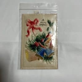 Vintage A Merry Christmas Embossed Post Card