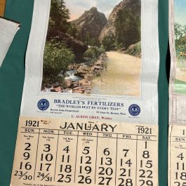 Antique 1914 & 1921 (3) Wesley, Maine and Boston MA Calendars