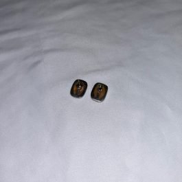 Sterling Silver Estate Earrings w/Rose Quartz Center Stone, Pierced