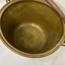 Vintage Brass Pail with Handle – 11 ¼” x 7 ½”