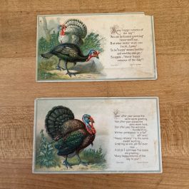 2 Victorian Thanksgiving Cards