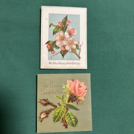 2 Victorian Birthday Greeting Cards