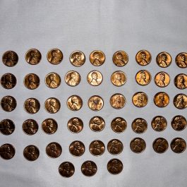 Uncirculated Roll Of 53 1959 Lincoln Pennies From An Estate