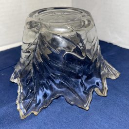Leaf Bowl – Heavy Clear Glass Fall Decor