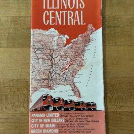1965 Vintage Railroad Timetable, Illinois Central Main Line of Mid-America
