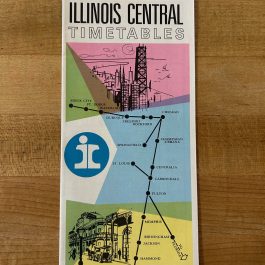1969 Vintage Railroad Timetable, Illinois Central Passenger Trains