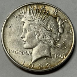 1922-D Peace Silver Dollar From Estate