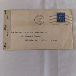 WW2 Censored Great Britain To The United States Cover