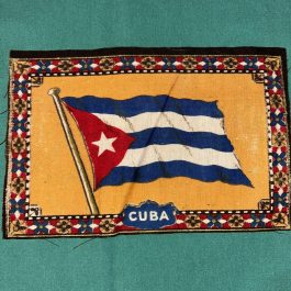 Antique 1900’s Cuba Flag Tobacco Felt 8” x 5.25”