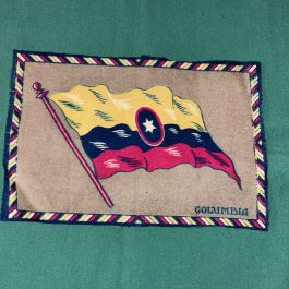 Antique 1900’s Columbia Flag Tobacco Felt 8” x 5.25”