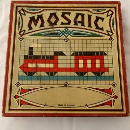 1900’s Mosaic Made In Germany Game With 2 Pattern Sheets