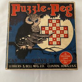 Antique 1929 Puzzle Peg Educational Board Game – Nice Condition!