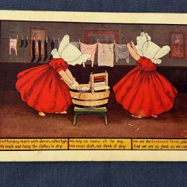 Antique Early 1900’s Sunbonnet Twins Postcard – Used
