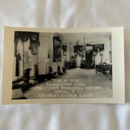 RPPC Drawing Room Headquarters House, Oswego, NY Postcard – Unused