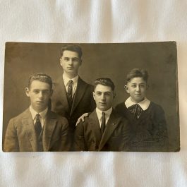RPPC Family Photo Of 4 Males, San Francisco, CA Photographer Postcard