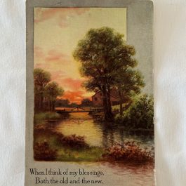 Antique The Pink Of Perfection When I Think Of My Blessings Postcard – Unused