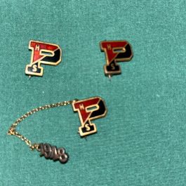 Rare Group Of 3 1940’s Sterling Silver Pittston High School Pins
