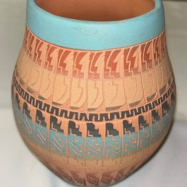 Signed Native American Navajo 94 Andy & Fiona Pottery Vase
