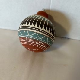 Native American Navajo Christmas Ornament Pottery, Signed S. Becenti Dine 2006