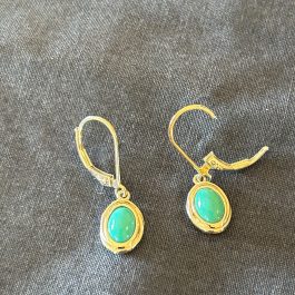 Sterling Silver Turquoise Dangling Earrings