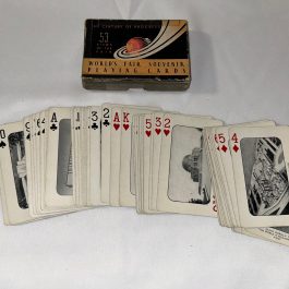 1933 Century Of Progress Chicago World’s Fair Souvenir Playing Cards, Black Deck