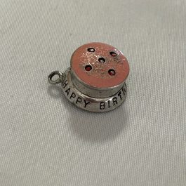 Vintage Wells Sterling Happy Birthday To You Cake, Pendant