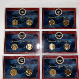 Group Of 6 US Presidential Dollar Coin Sets P&D