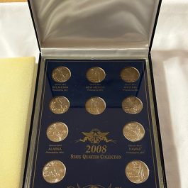 2008 10 State Quarter Collection D&P United States Commemorative Gallery