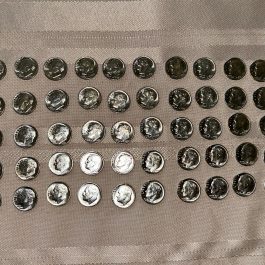 Roll Of 50, 1962-D Silver Roosevelt Dimes, Appear To Be AU/BU From An Estate