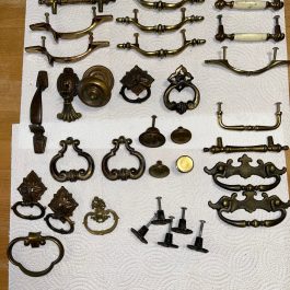 Vintage Lot Of 33 Drawer Pulls Or Handles For Cabinets Or Bureaus – Used
