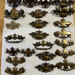 Vintage Lot Of 23 Drawer Pulls Or Handles For Cabinets Or Bureaus – Used