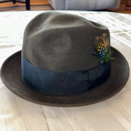 Vintage Adam Men’s Dress Hat, Size 6 7/8 In Original Box