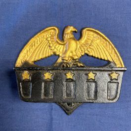 Vintage Eagle Cast Iron Match Holder / Safe, Back Is Stamped No. 220E