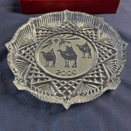 2000 Waterford Crystal Songs of Christmas 8″ Plate O Holy Night With Box & Tags