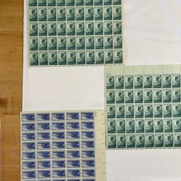 2 US Stamp FULL SHEET Of 50 NH 1955, 3 Cent, MNH & 1 US Stamp Full Sheet of 40 Oklahoma 1907